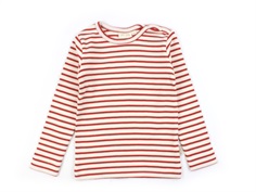 Petit Piao bright red stribet t-shirt